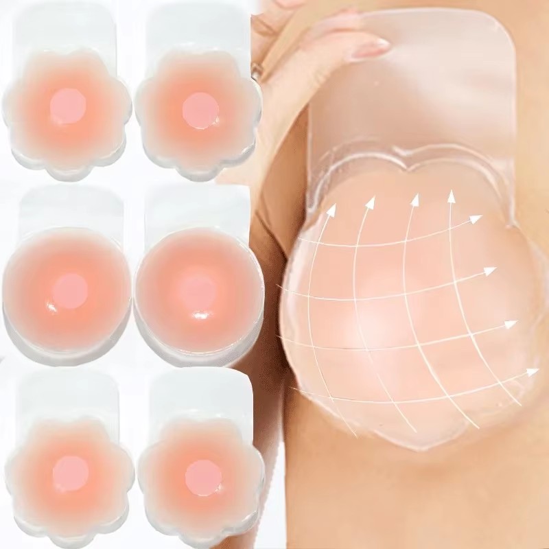 Strapless Bra Adhesive - 1-3 pares reutilizáveis mulheres pétalas de